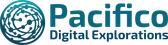 Das Logo von Pacifico Digital Explorations GmbH besteht aus einem Kreis mit verbundenen Nodes und dem Schriftzug